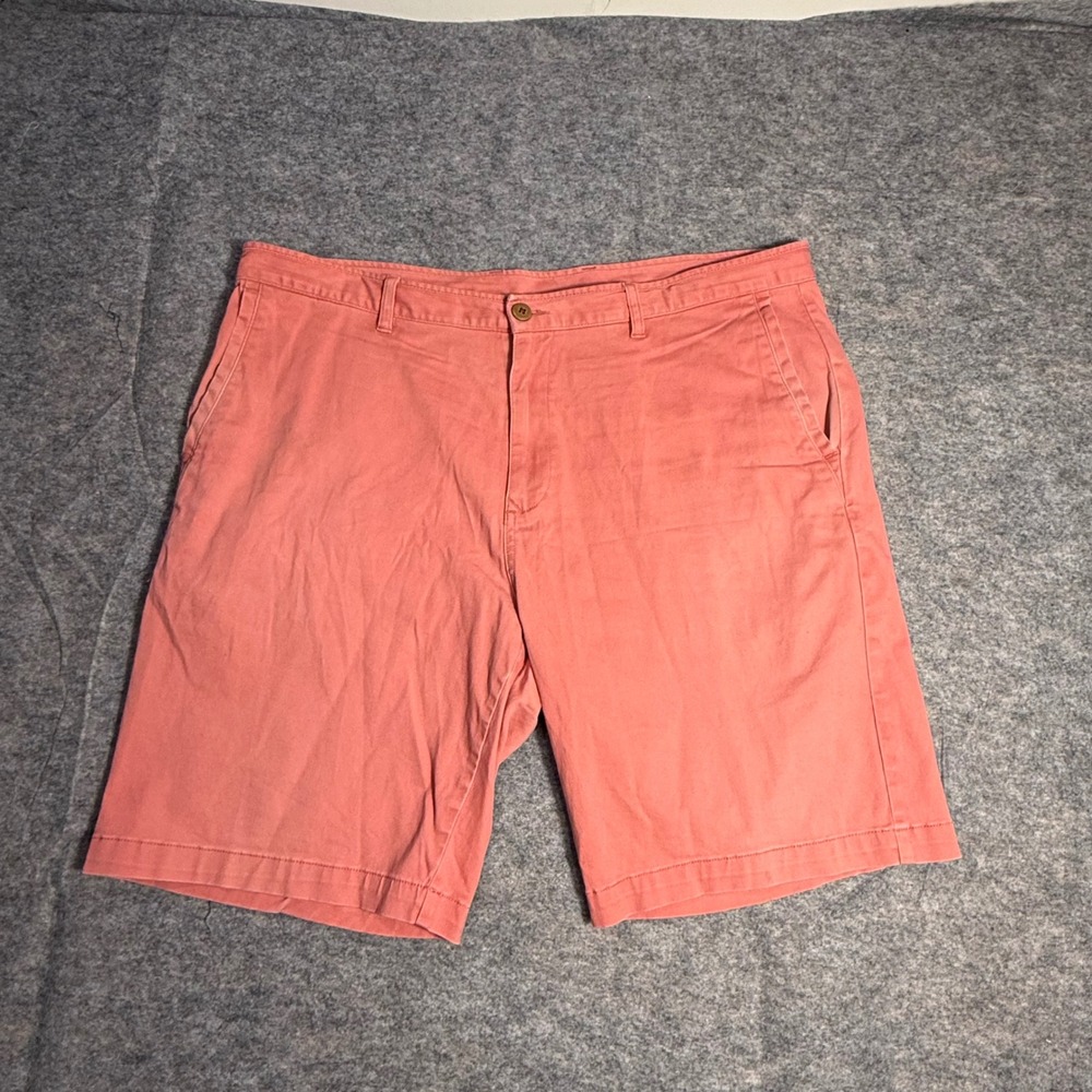 Tommy Bahama Mens 38 Coral Pink Flat Front Cotton Stretch Island Casual Shorts